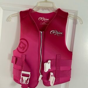 Hot pink OBrien youth life jacket